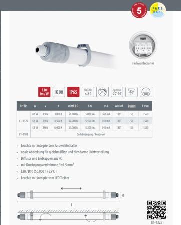LED FEUCHTRAUMLEUCHTE PIPE